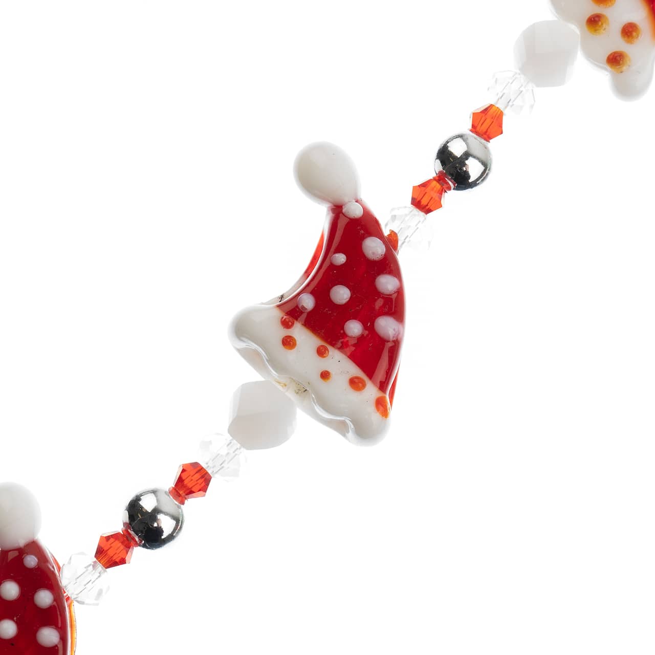 Crystal Lane DIY 7" Lampwork Designer Holiday Glass Bead Strand